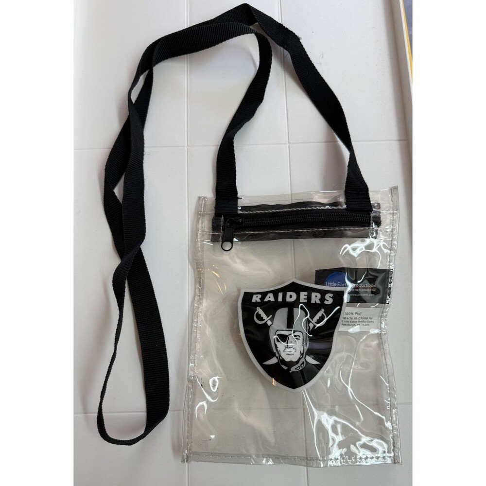 Raiders Clear Stadium Tote Bag Purse 6x8”